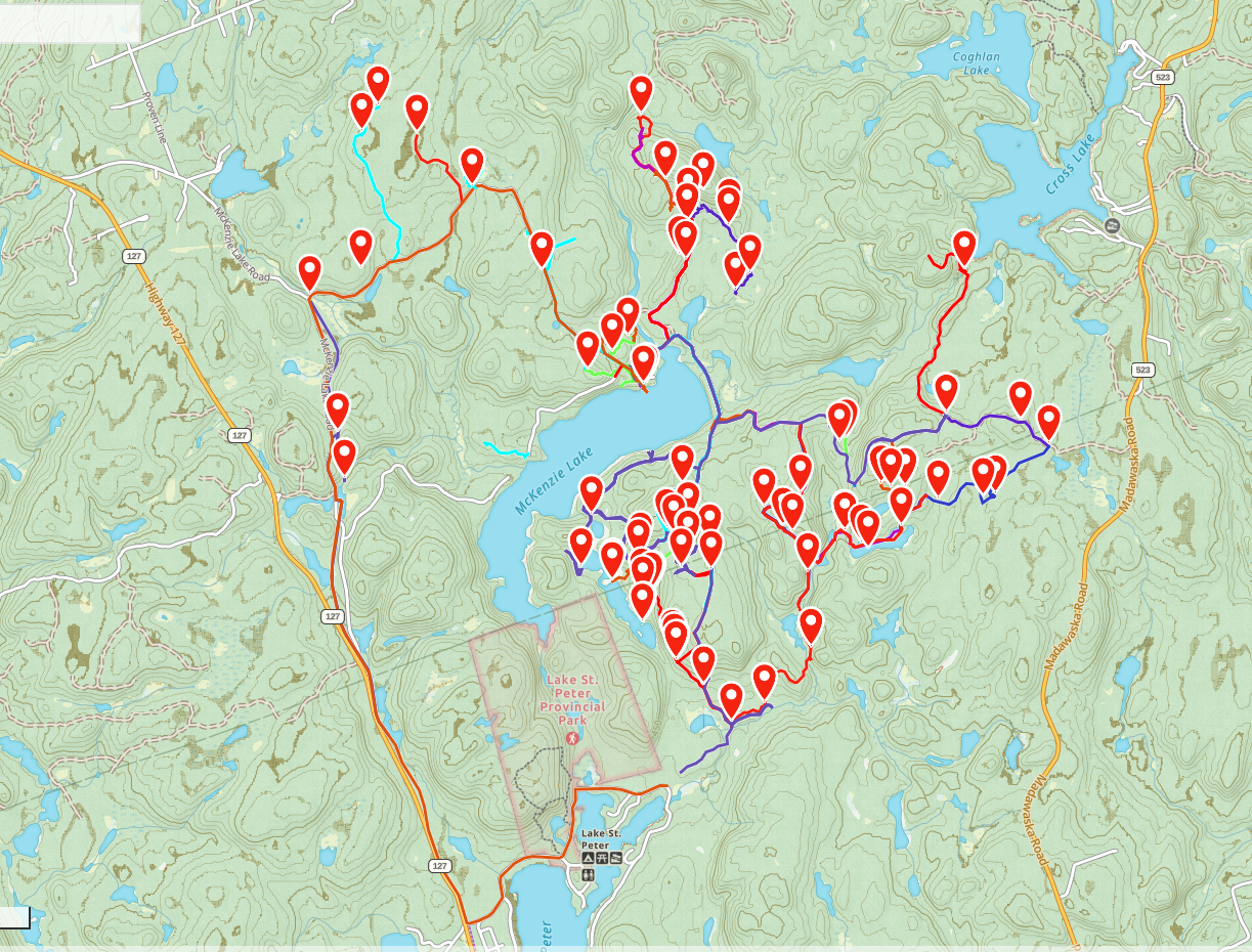 Figure 4.05.2 - Trail and Common Land Use Areas (excluding hunting) Image
